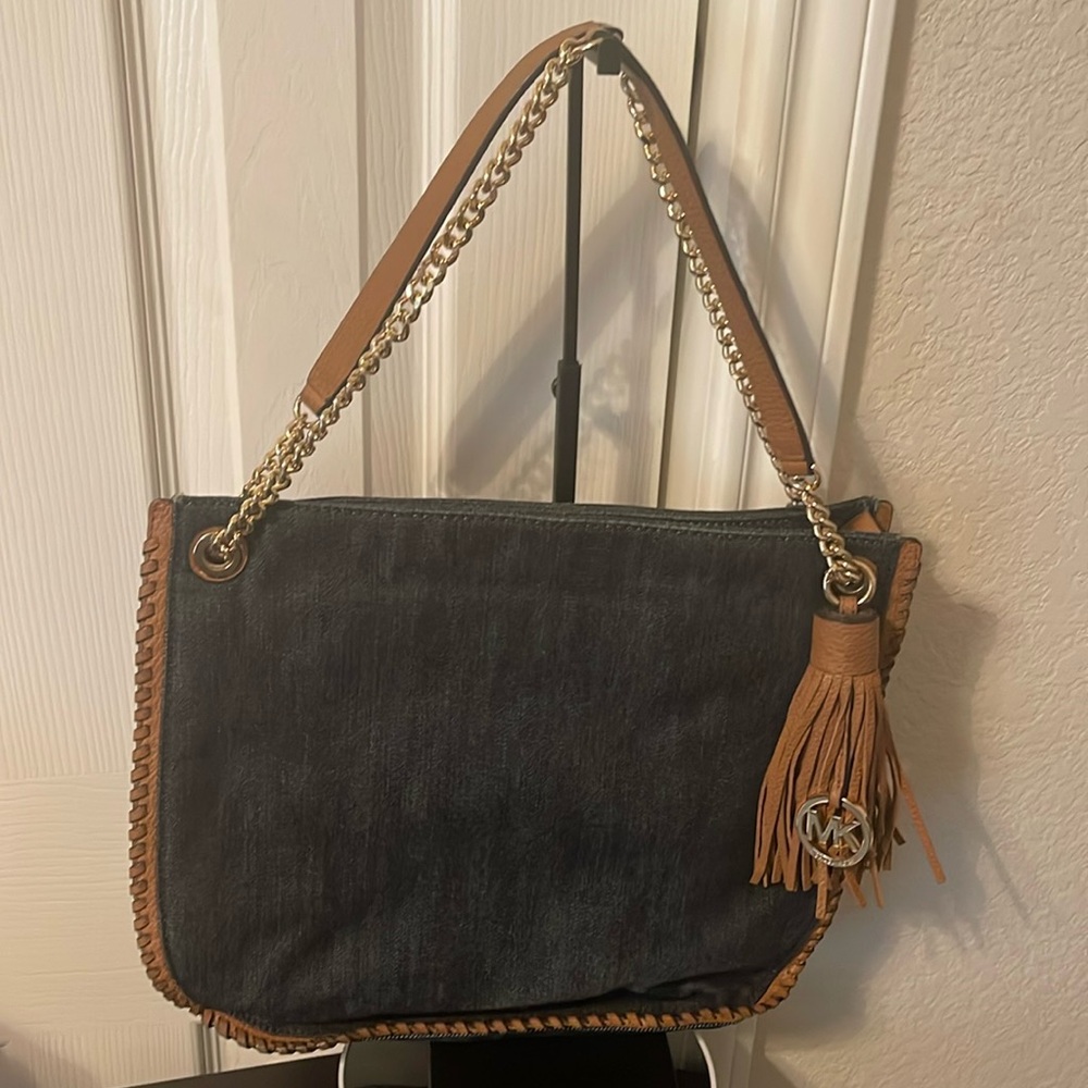EUC Michael Kors Chelsea Denim Shoulder Bag